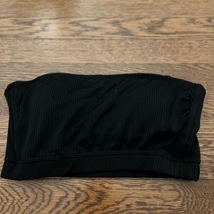 Black Strapless Bandeau Top